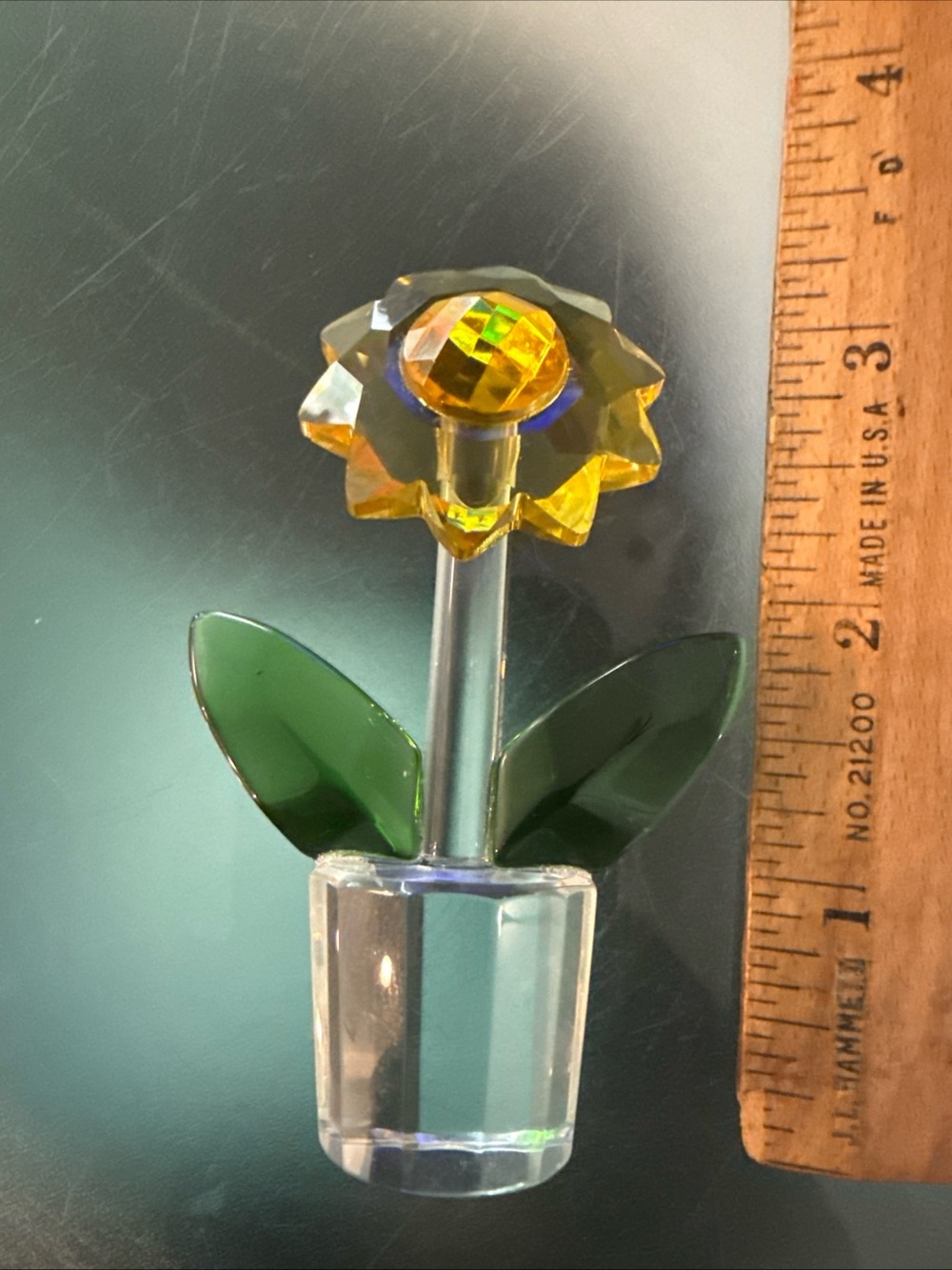 Swarovski Figurine Flower Pot Flower 5cm Excellent Condition